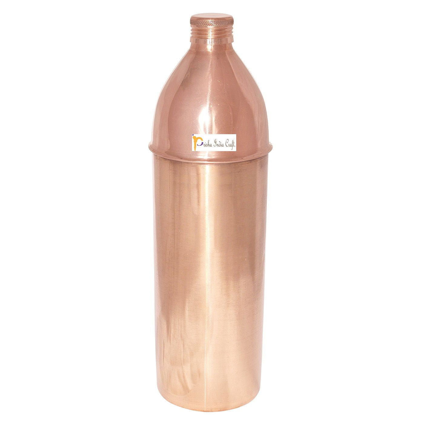 Bisleri Design Copper Bottle, Storage Water, Best for Travel, Ayurveda Healing | 800 ML - ArtyCraftz.com