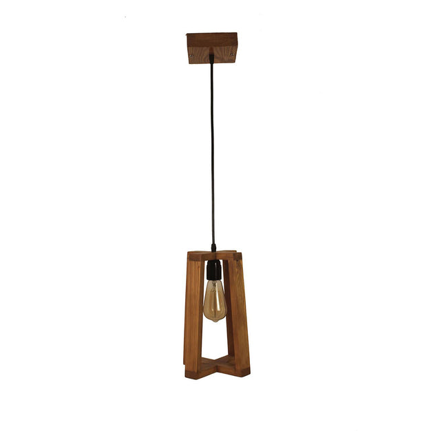 Blender Brown Wooden Single Hanging Lamp-ArtyCraftz.com