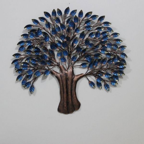Blue Metal Tree Neno 3d Wall Panels Perfect Finishing For Home Decoration - ArtyCraftz.com