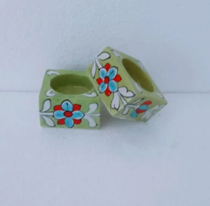 Blue Pottery Candle Holder