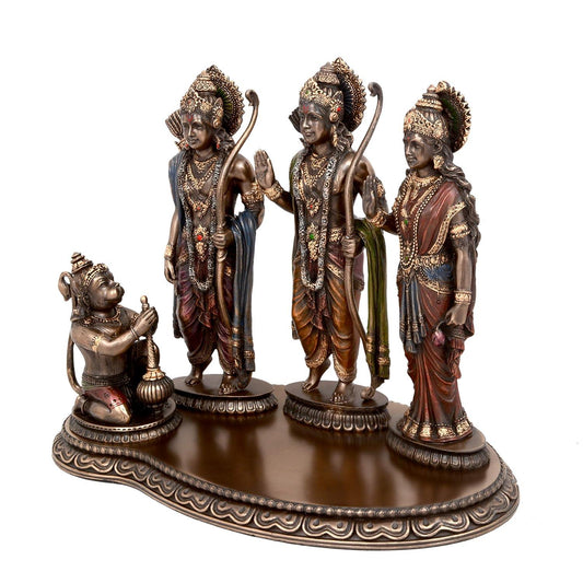 Bronze Ram Darbar Set on Base, Height 8" - ArtyCraftz.com