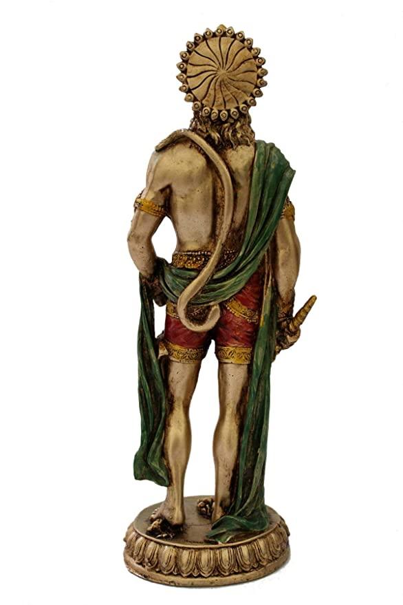 Bonded Bronze and Resin Hanuman Statue back View