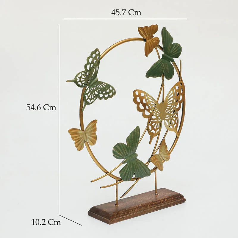 Botanic Mirage Metal & Wood Showpiece