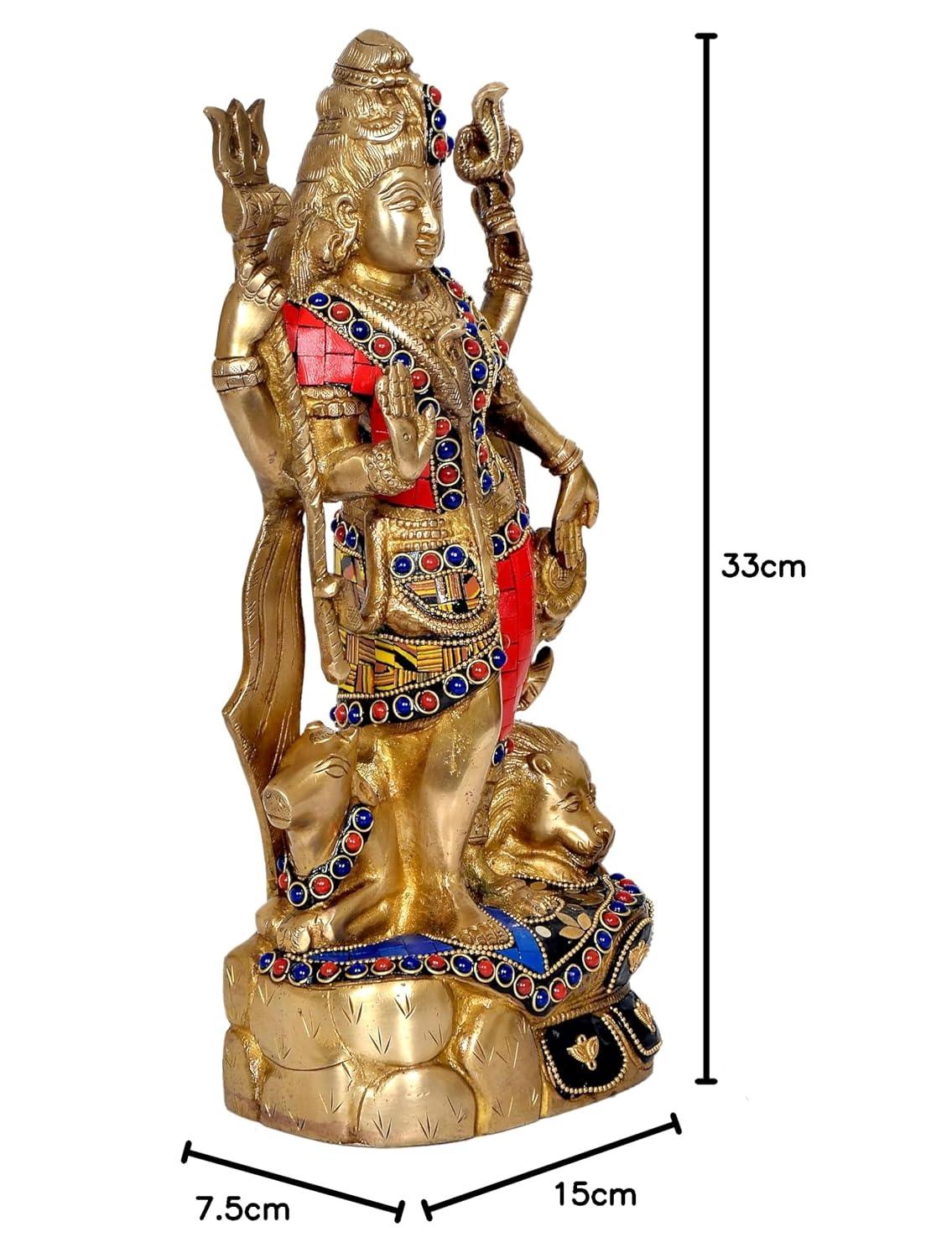 Brass Ardhanarishvara statue