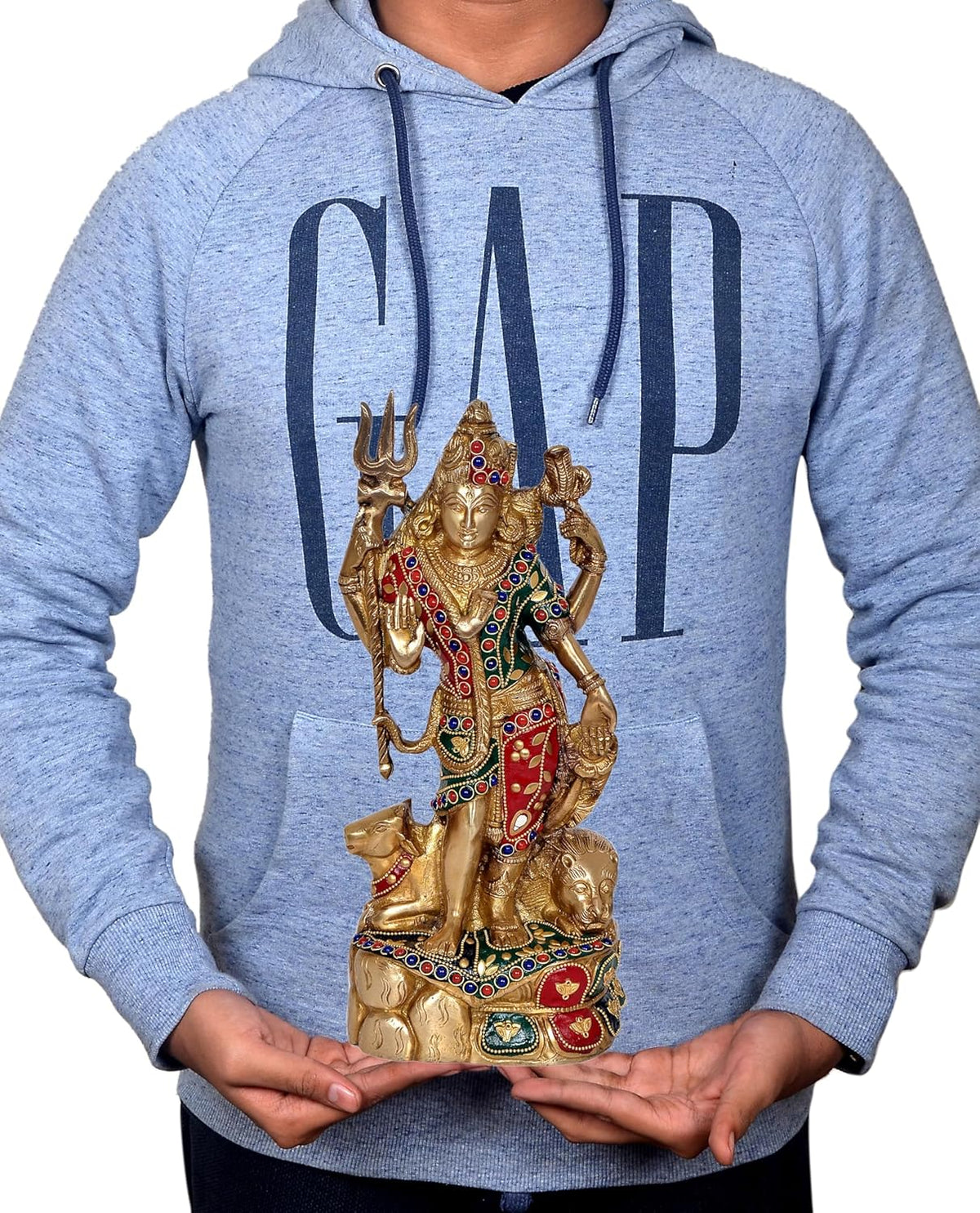 Brass Ardhnarishwar Statue Holding In Hand