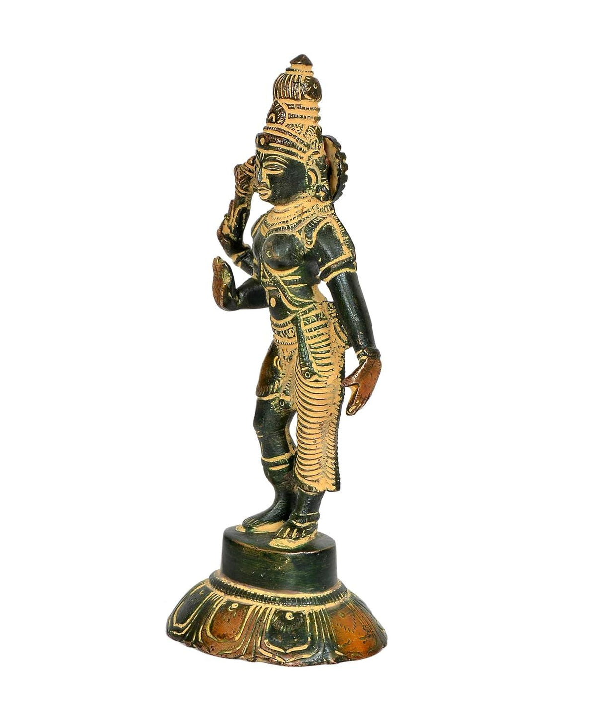 Brass Black Ardhnarishwar Statue