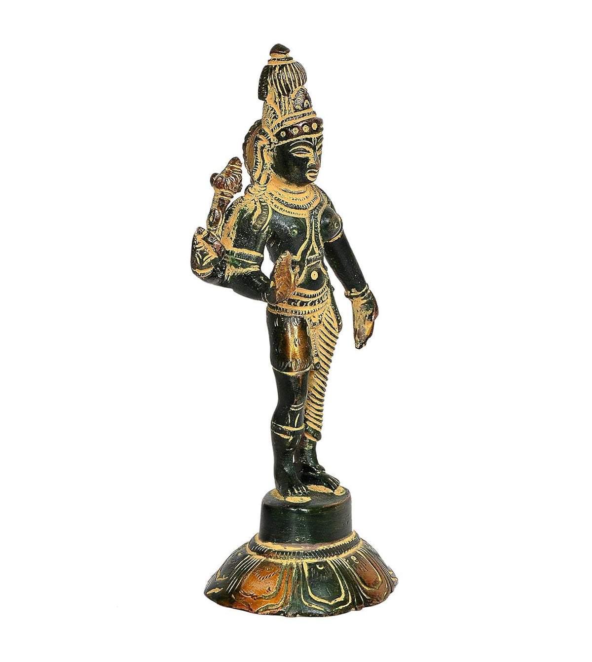 Brass Black Ardhnarishwar Statue