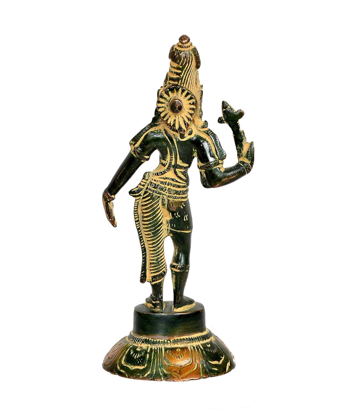 Brass Black Ardhnarishwar Statue