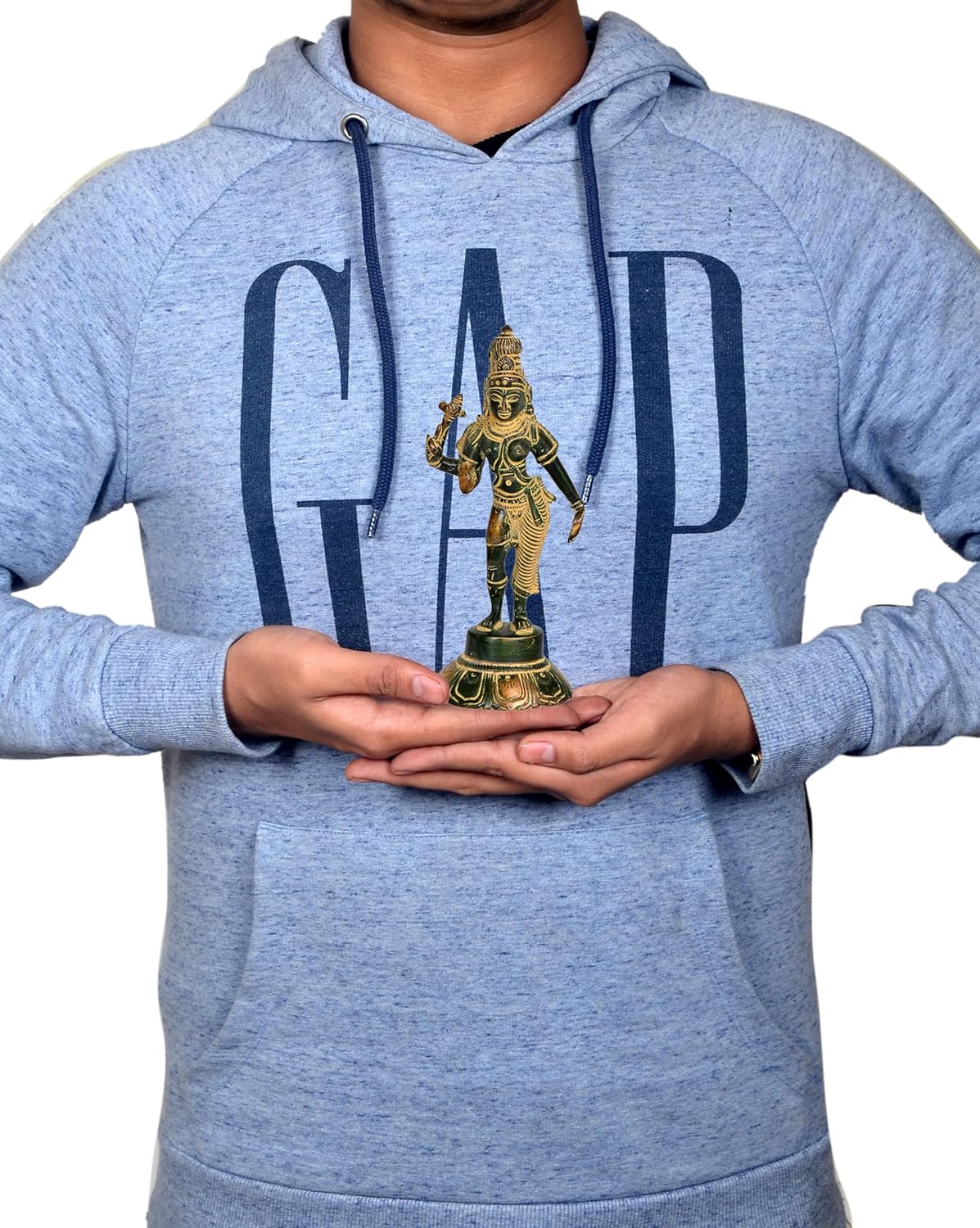 Brass Black Ardhnarishwar Statue
