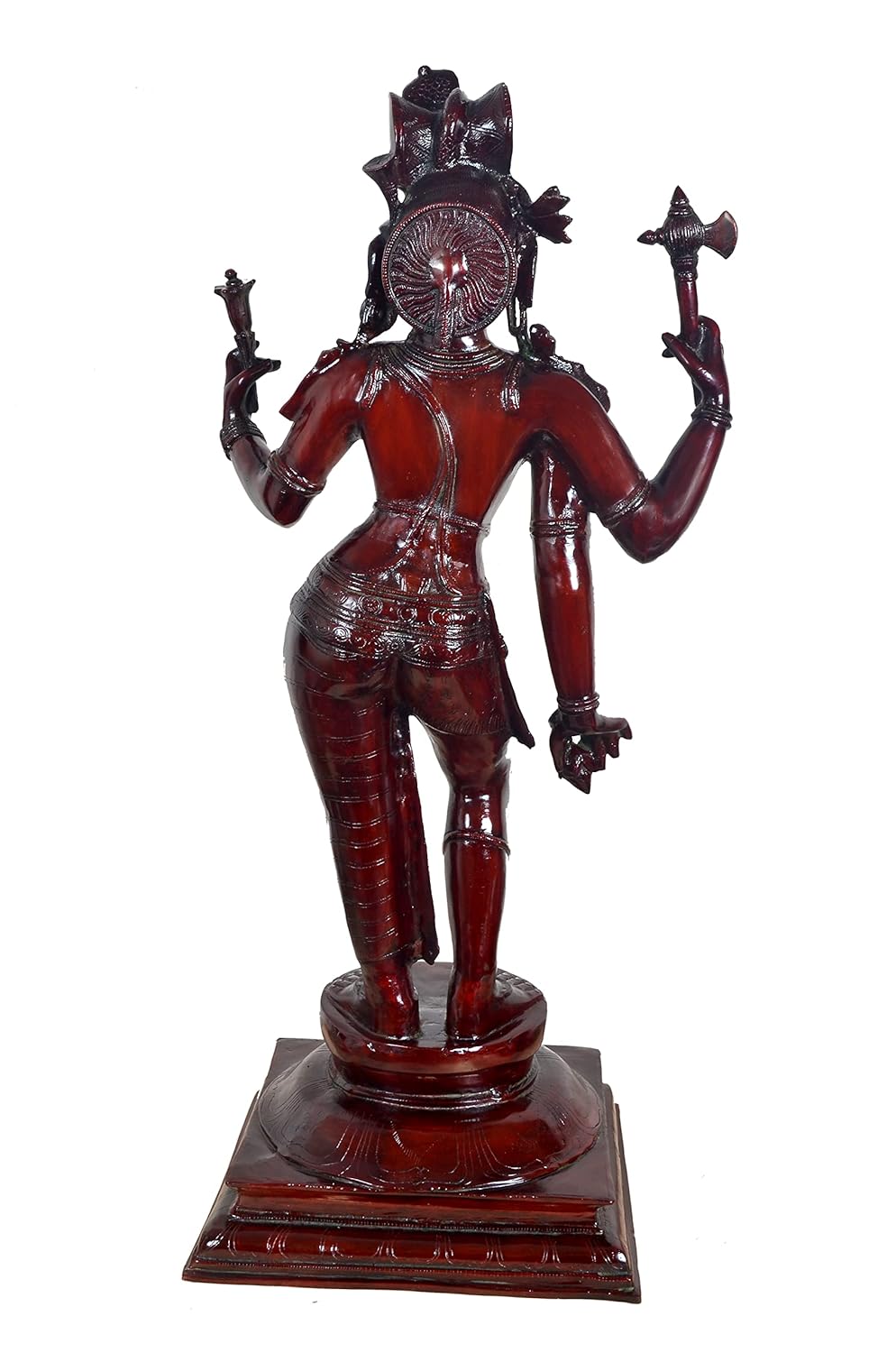 Brass Red Ardhanarishvara Statue