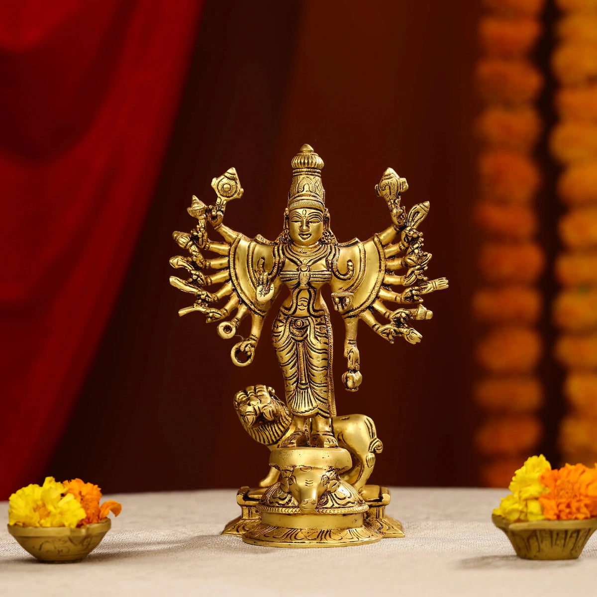 Brass Mahisasur Mardini Durga Idol