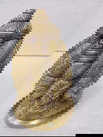 Brass 9 Face Shiva Head Idol Shiva for Home Decor Height 4.8 Inch - ArtyCraftz.com