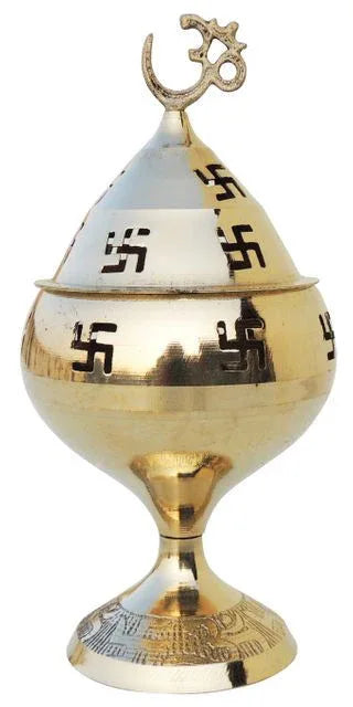 Brass Akhand Diya Gifting Pooja 2.5*2.5*4.5 Inches - ArtyCraftz.com