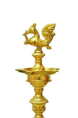 Brass Annam 5 Wicks Lamp Diya - ArtyCraftz.com