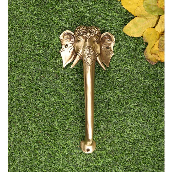Brass Ganesha Elephant Head Door Handle-ArtyCraftz.com