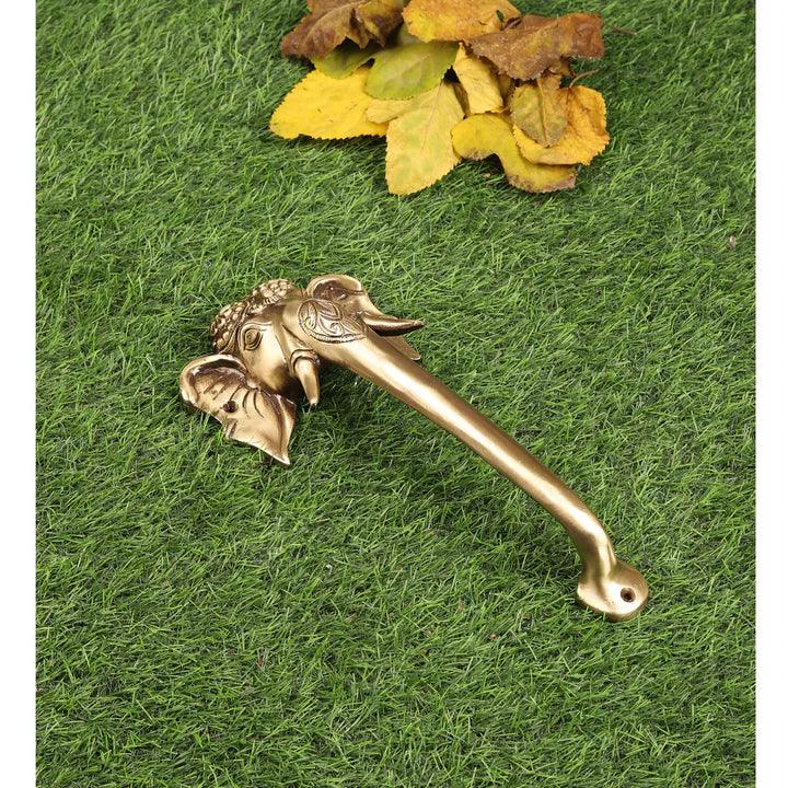 Brass Ganesha Elephant Head Door Handle-ArtyCraftz.com