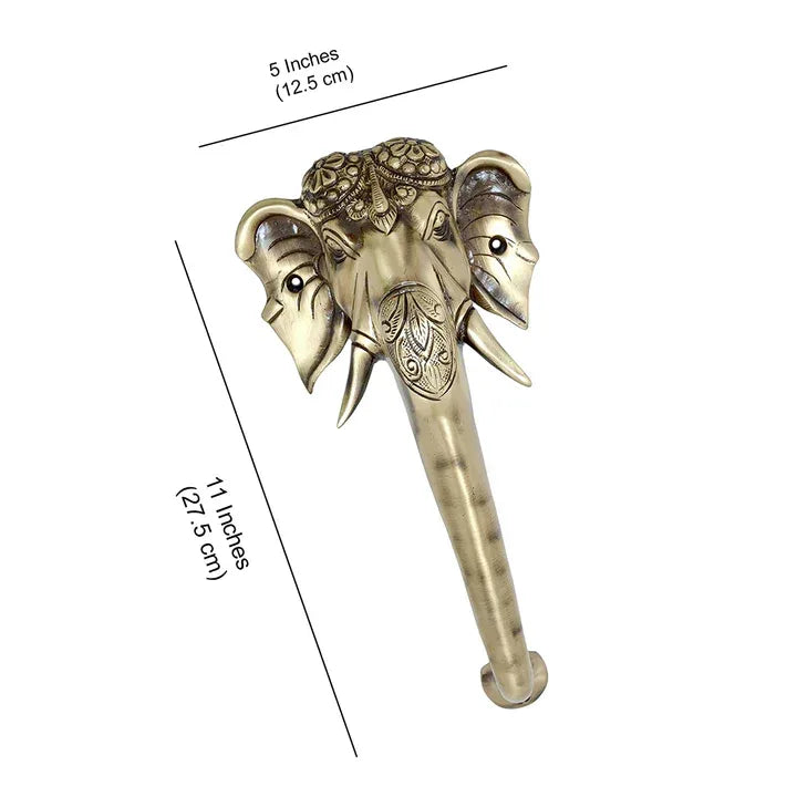 Brass Ganesha Elephant Head Door Handle-ArtyCraftz.com