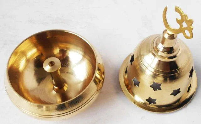 Brass Apple Goblet Deepa,Diya Pooja - ArtyCraftz.com