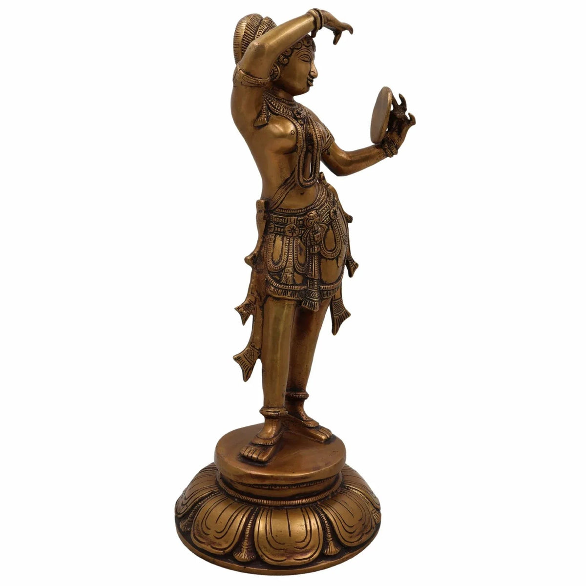 Brass Apsara Mirror Lady Idol-ArtyCraftz.com