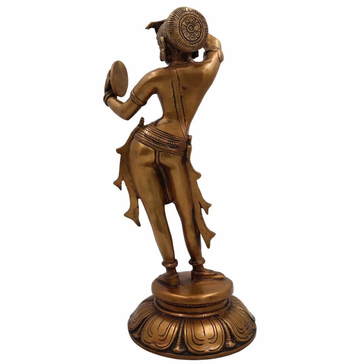 Brass Apsara Mirror Lady Idol-ArtyCraftz.com