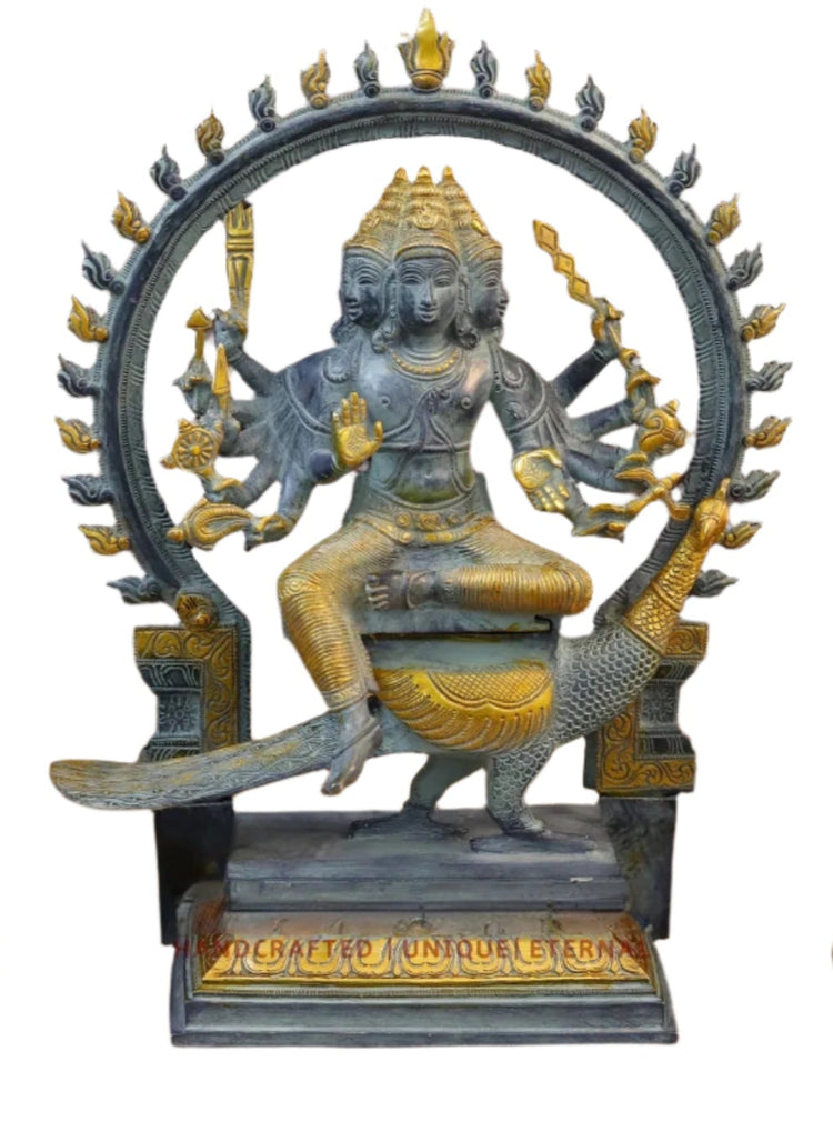 Brass Arumugam Murugan Statue 17.5 Inch-ArtyCraftz.com