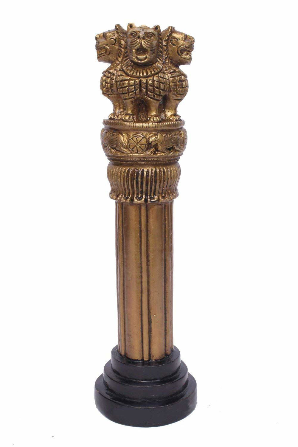 Brass Ashoka Pillar National Emblem India 13 Inches Height - ArtyCraftz.com