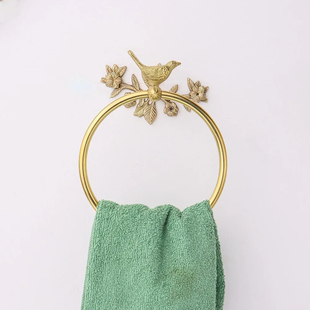 Brass Bird Towel Hanger-ArtyCraftz.com