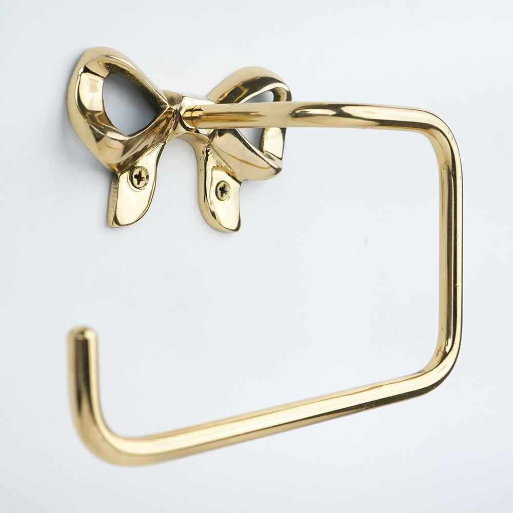 Brass Bow Tissue Paper Holder – Wall Mounted Toilet Paper Holder