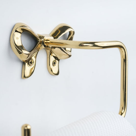 Brass Bow Tissue Paper Holder – Wall Mounted Toilet Paper Holder