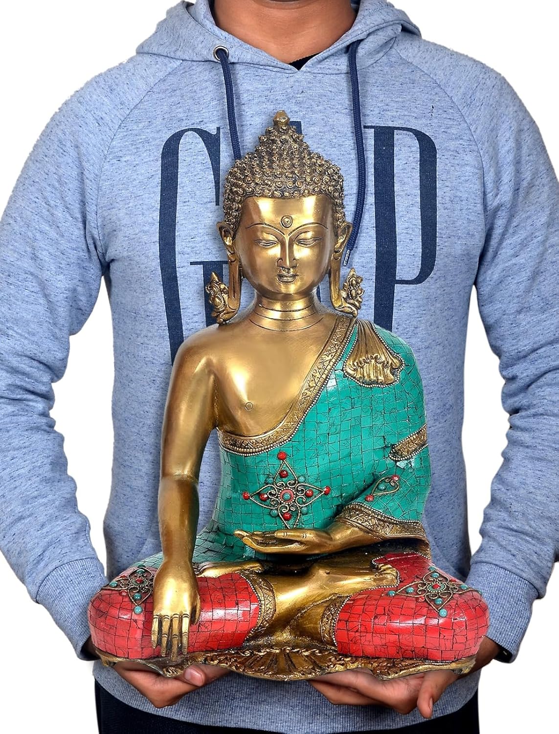 Brass Buddha Bhumisparsh Idol