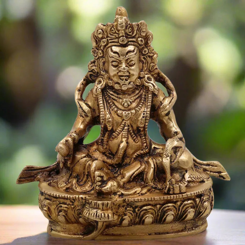 Brass Buddhist Kubera Idol-ArtyCraftz.com