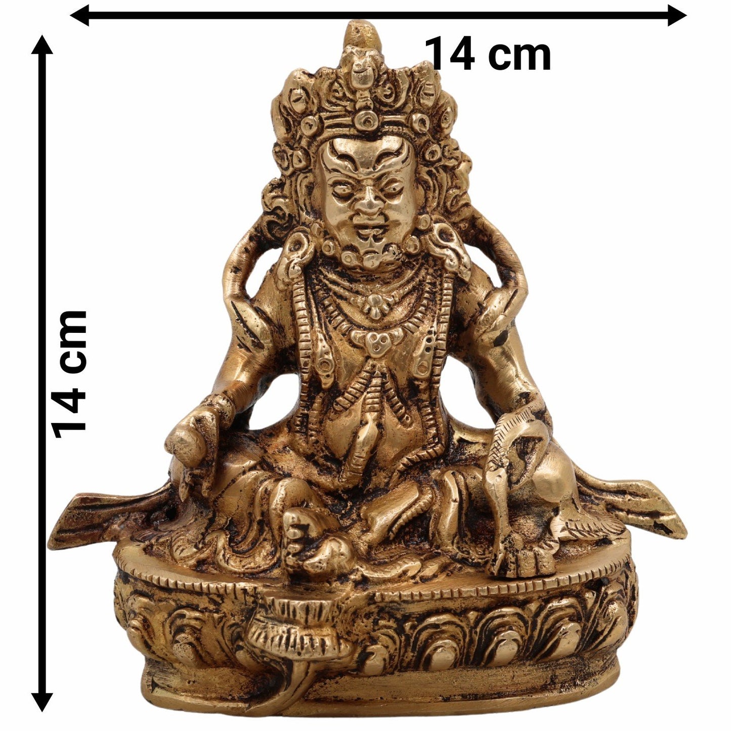 Brass Buddhist Kubera Idol-ArtyCraftz.com