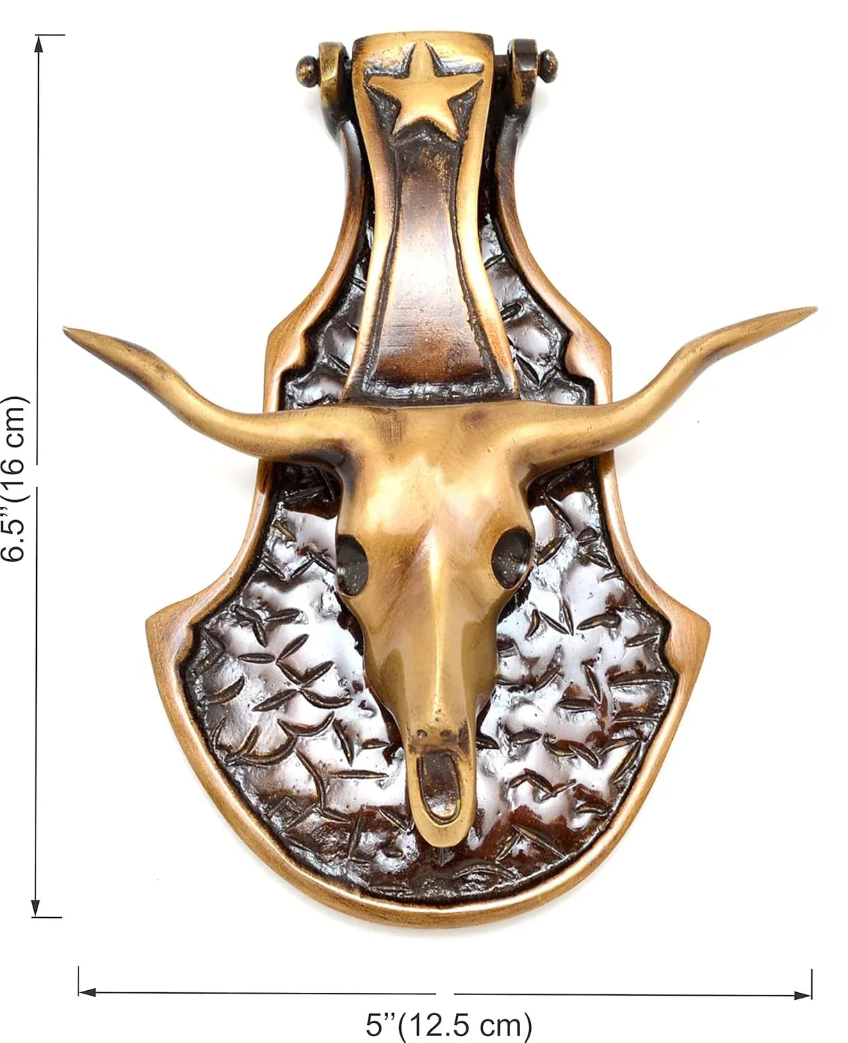 Brass Bull Face Door Knocker-ArtyCraftz.com