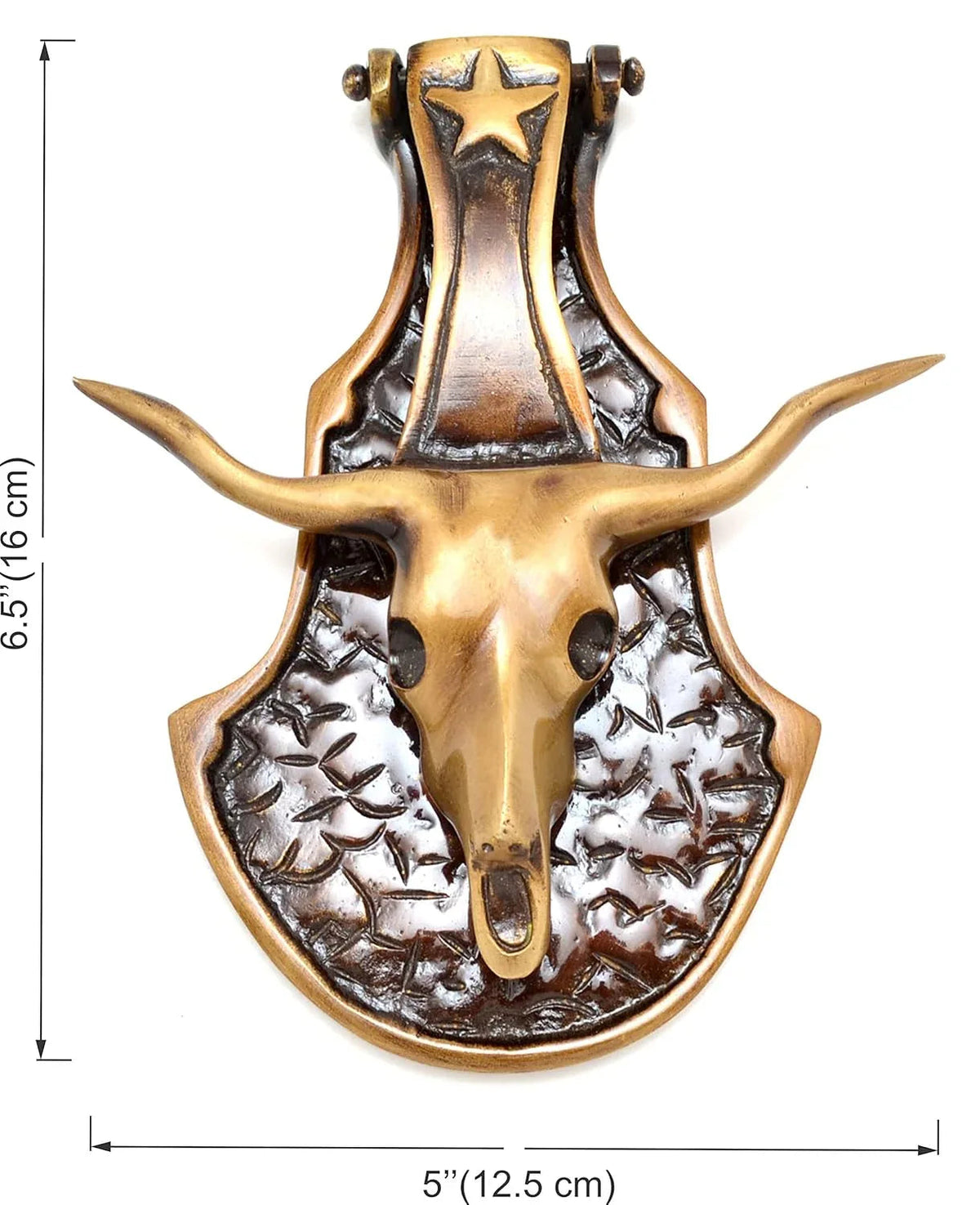 Brass Bull Face Door Knocker-ArtyCraftz.com