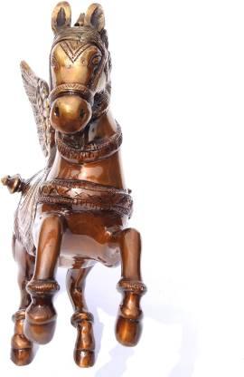 Brass Cheering Horse with Wings Statue-ArtyCraftz.com