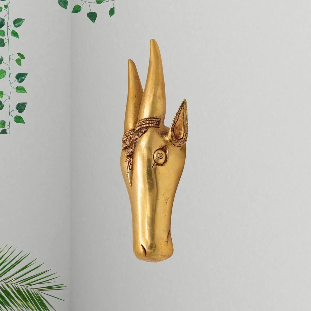 Brass Cow Head Wall Hanging-ArtyCraftz.com