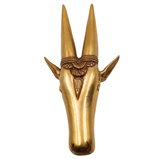 Brass Cow Head Wall Hanging-ArtyCraftz.com
