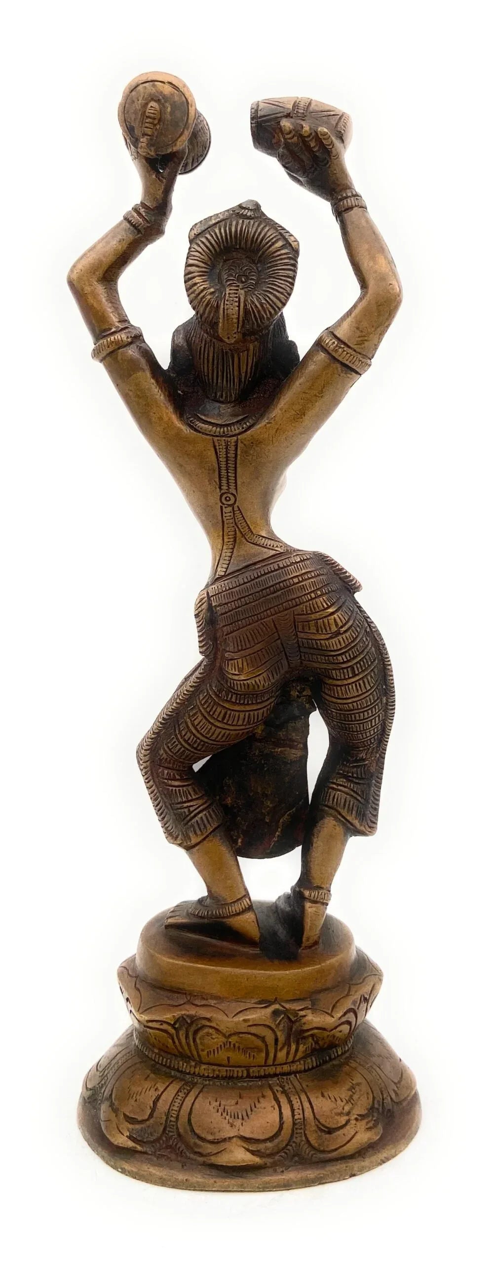 Brass Dancing Apsara With Dhamaruka Idol-ArtyCraftz.com