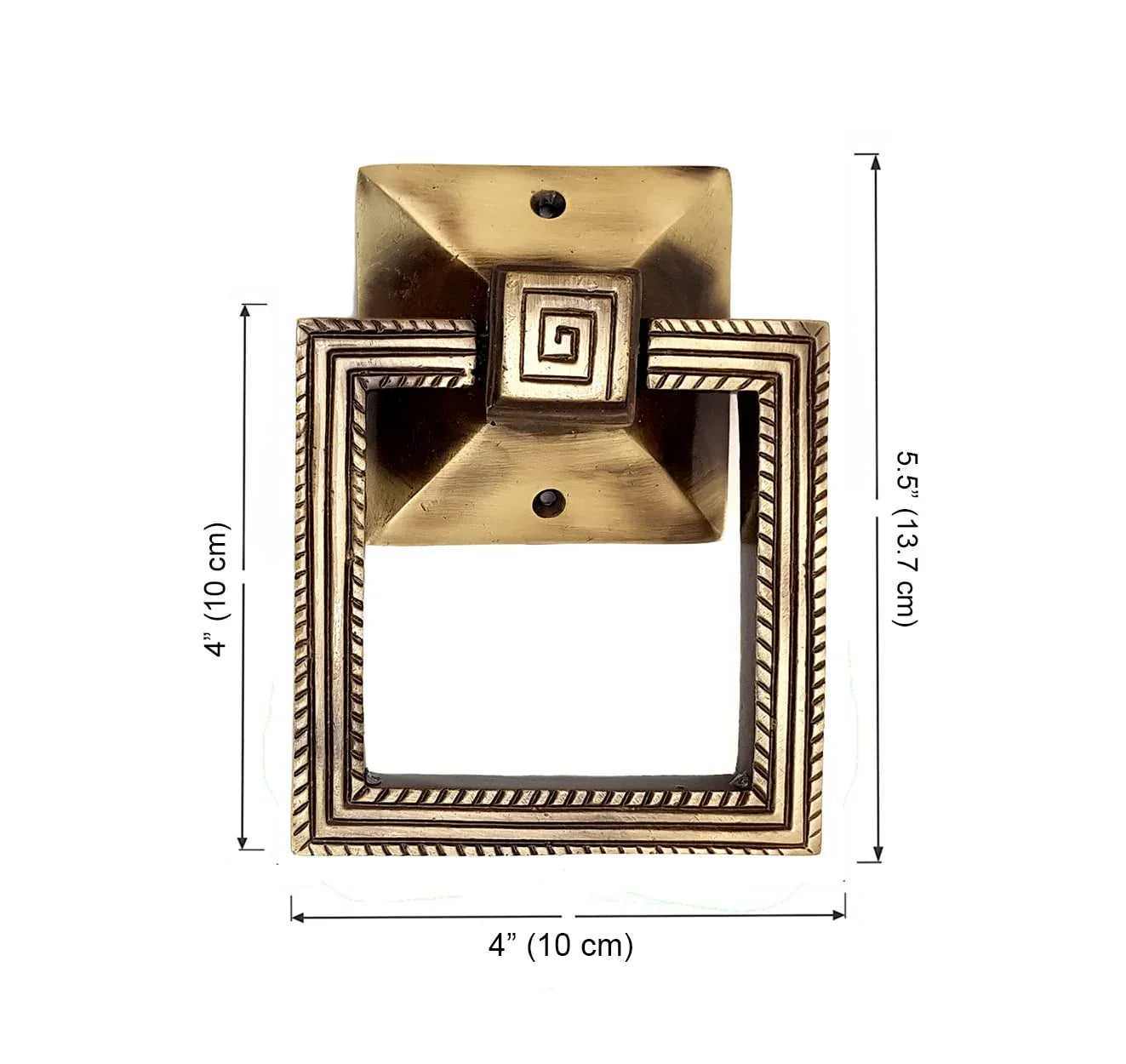 Brass Decorative Square Towel Hanger-ArtyCraftz.com