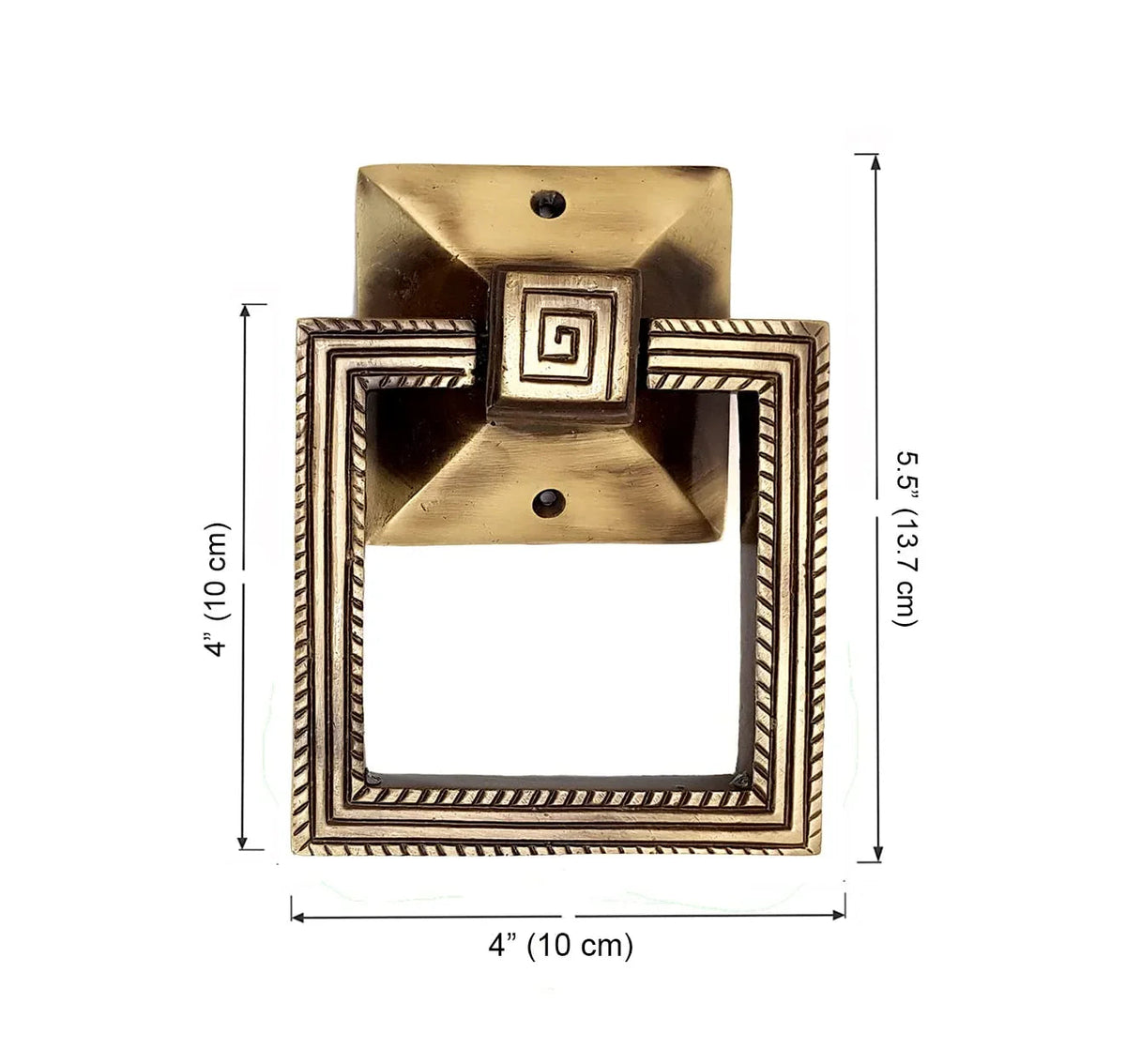 Brass Decorative Square Towel Hanger-ArtyCraftz.com