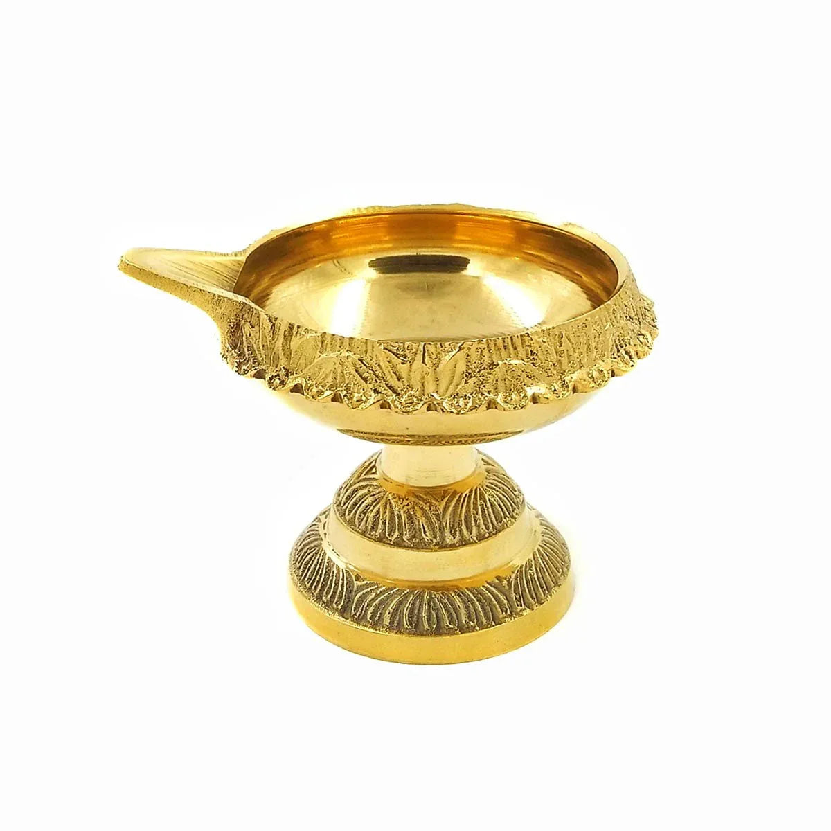 Brass Diwali Kuber Deepak Diya on Stand,Oil Lamp for Home Decoration, Pooja and Diwali (5.5 Cm) - ArtyCraftz.com