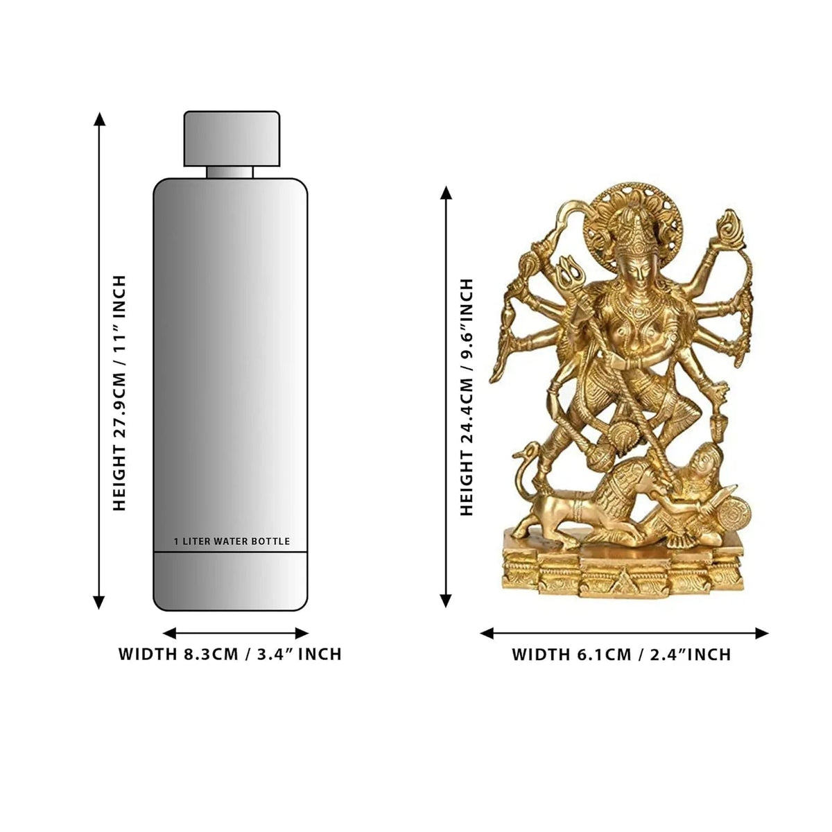 Brass Durga Mahishasura Mardini Idol-ArtyCraftz.com