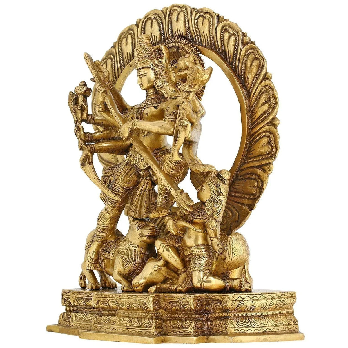 Brass Durga Mahishasura Mardini Idol-ArtyCraftzcom