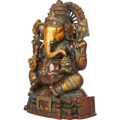 Brass Ekdanta Ganesha Statue-ArtyCraftz.com