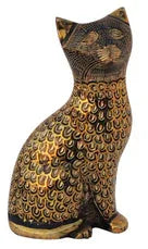 Brass Elegant Scaled Cat Showpiece-ArtyCraftz.com