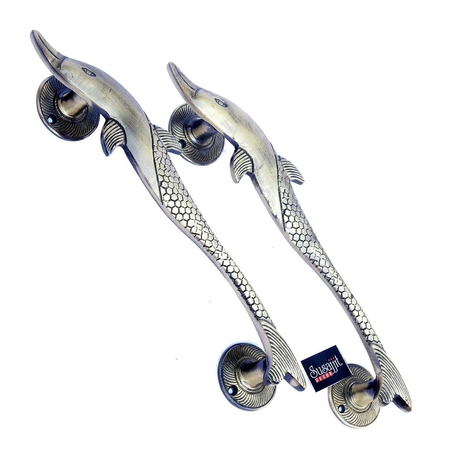 Brass Fish Door Handle - ArtyCraftz.com