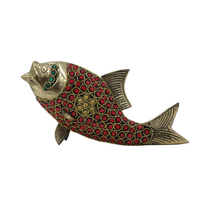 Brass Fish Showpiece Statue