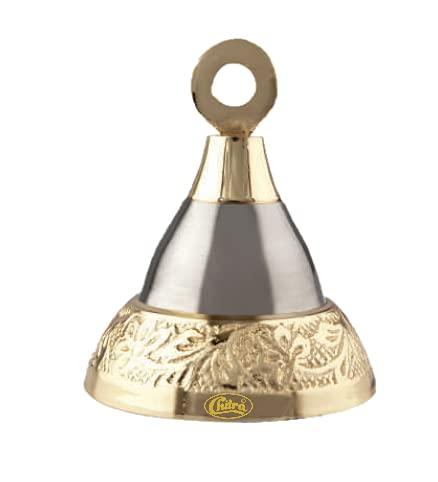 Brass Floral Decorative Small Door Bells for Pooja Room-ArtyCraftz.com