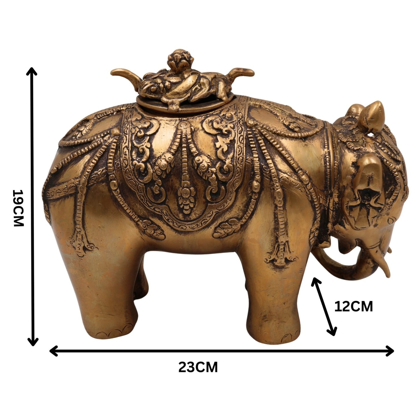 Brass Gajraj Incense Holder-ArtyCraftz.com