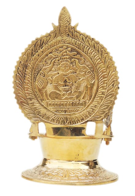 Brass Ganesh with Asta Lakshmi Kamakshi Lamp